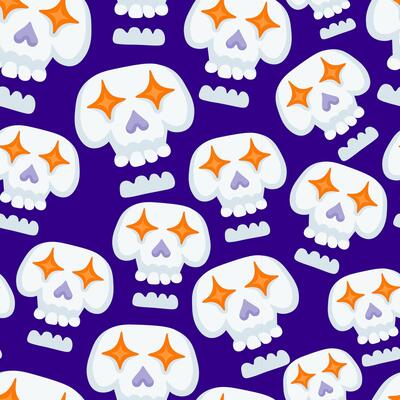 seamless pattern with skulls