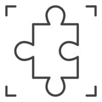 Jigsaw Puzzle linear minimal icon or symbol vector