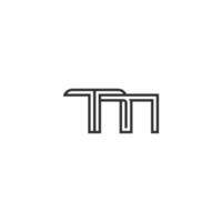MT, TM initial based alphabet icon logo design vector