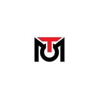 MT, TM, Abstract initial monogram letter alphabet logo design vector