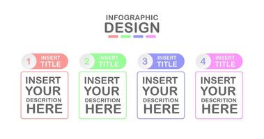 Text Boxes Infographic Design Presentation vector