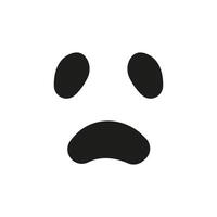 Scary and funny face of a Halloween pumpkin or ghost. collection vector
