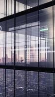 Exchange data and trading against the background of a skyscraper. video