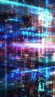 Data circulates throughout a virtual domain. video