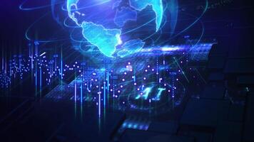 A dynamic depiction of a data-enriched planetary realm in the digital universe. video