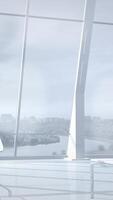 Artificial intelligence is working on a business process. 3D render video