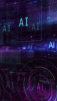 Visualization of artificial intelligence data digital flow. video