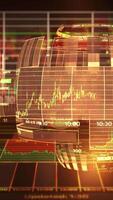 Movement of stock exchange data in a stream. video