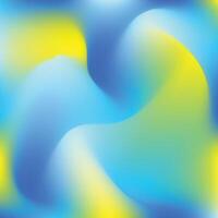 A blue and yellow abstract background with a wavy shape vector