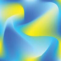A blue and yellow abstract background with a wavy shape vector