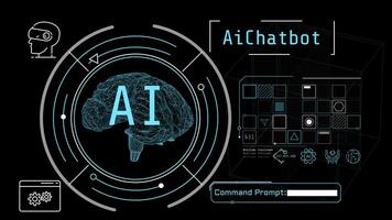 Infographic animation about artificial intelligence and virtual reality. video