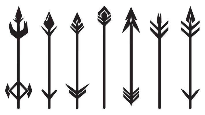 Arrows black set icon. Arrow icon Collection different arrows Cursor icons Arrows for web design, illustration.