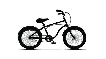A simple, flat illustration of an African American man riding his bicycle, against a white background, in side view. He is wearing a helmet and a backpack, and is dressed in shorts and a T-shirt. vector