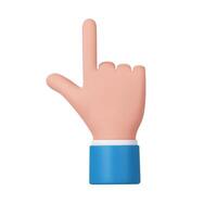3d character hand pointing at something vector