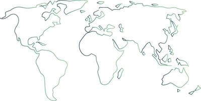 Line World Map Elegant and Minimalist Design for Global Projects vector