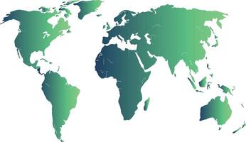 Silhouette World Map High-Quality Design for Global Projects vector