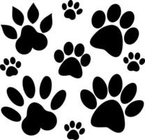 different animal paw print design vector
