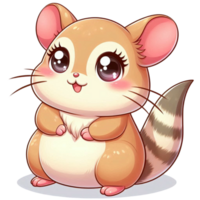 Cartoon Mouse with Big Eyes and a Big Nose png