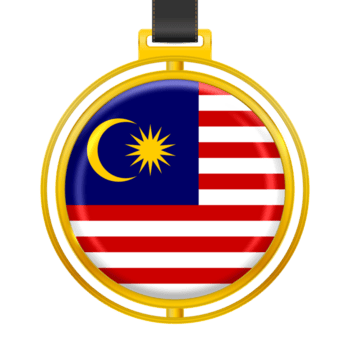crachá com a cores do a Malásia bandeira png