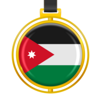 Badge with the colors of the Jordan flag png