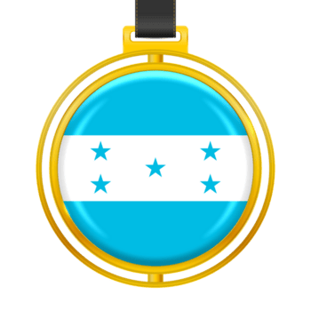 crachá com a cores do a Honduras bandeira png