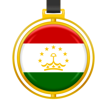 crachá com a cores do a tajiquistão bandeira png