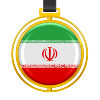 Badge with the colors of the Iran flag png