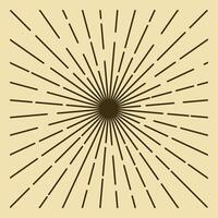Vintage Retro Sunburst Starburst Sunbeam Spark Line art Texture Decoration Abstract Frame Element. vector
