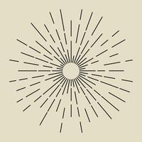 70's Vintage Retro Sunburst Starburst Sunbeam Spark Line art Texture Decoration Abstract Frame Element. vector