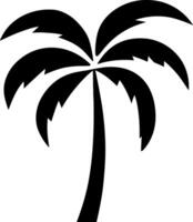 Palm tree silhouette on a white background vector