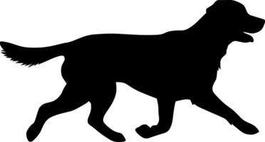 A silhouette of a dog running vector