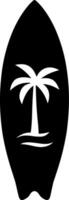 A black and white logo of a palm tree vector