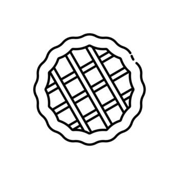 Pie icon, apple pie, for holidays, dinners and Perfect Thanksgiving. for web design, mobile, print, etc. isolated on white background vector