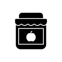 apple jam icon in glass jar, healthy food, suitable for web design, mobile, print, etc. isolated on white background vector