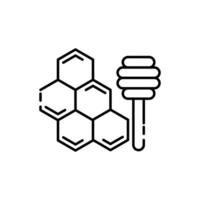 icon honey comb.Honeycomb block Clipart Design. Perfect for web design, mobile, print, etc. isolated on white background vector