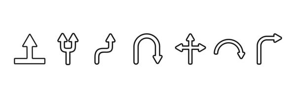 A set of arrows that are drawn in different directions vector