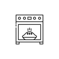 Pie in the oven icon, microwave with pie, for holidays, dinners and Perfect Thanksgiving. for web design, mobile, print, etc. isolated on white background vector