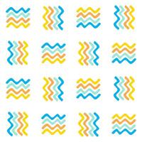 Waves seamless pattern multicolor vector