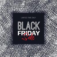 Black Friday Sale square banner with texture and text. Abstract simple background for advertising, social media posts, promotion, web banners. Modern discount background. vector