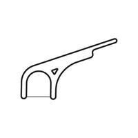 A black and white line drawing of a wrench vector