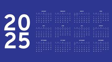 2025 calendar design for print vector