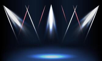 A stage with lights and a spotlight vector