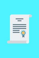 certificate paper icon for design. curved paper vector