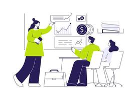 Project closure abstract concept illustration. vector