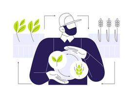 Crop rotation abstract concept illustration. vector