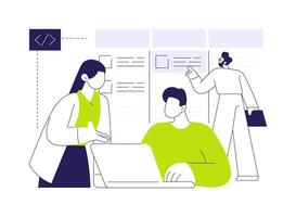Agile project management abstract concept illustration. vector