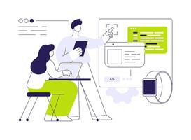 Wearable app development abstract concept illustration. vector