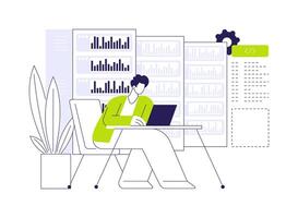 Database programming abstract concept illustration. vector