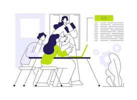 Software development abstract concept illustration. vector