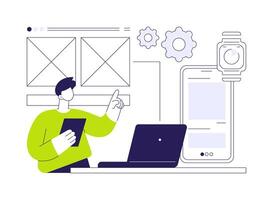 Usability testing abstract concept illustration. vector